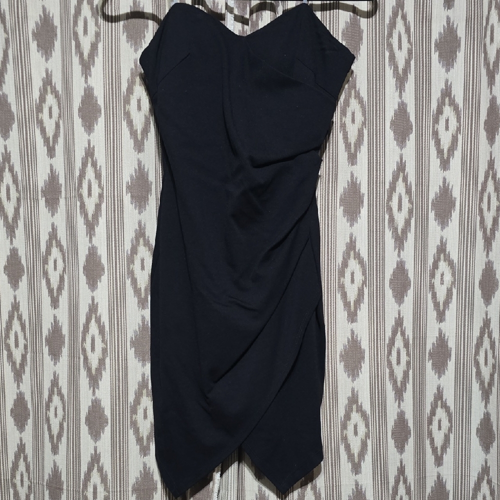 a'gaci Strapless Black Cocktail Dress